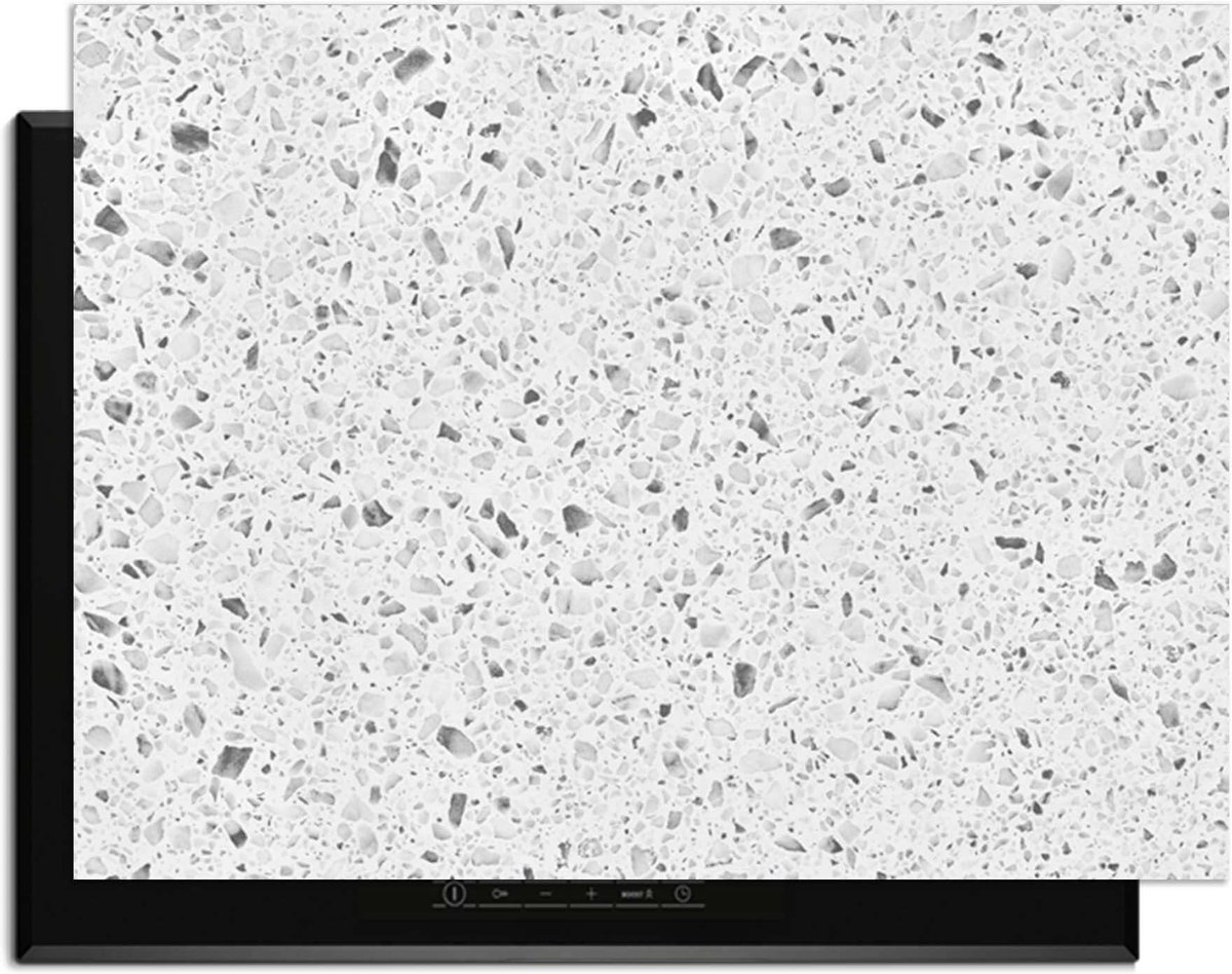 KitchenArt - Nordic Quartz - Inductie Beschermer - 80x52 cm - Kookplaat Beschermer - Luxe Afdekplaat Inductieplaat - Anti-slip & Oprolbaar - Beschermmat Inductiekookplaat