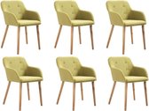 Elegante Eettafel stoelen Groen set van 6 STUKS Stof / Eetkamer stoelen / Extra stoelen voor huiskamer / Dineerstoelen / Tafelstoelen / Barstoelen / Huiskamer stoelen