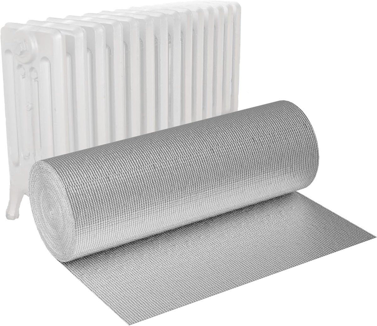 Isolatiefolie voor Radiatoren 12㎡ Huis Isolatiefolie Aluminium Isolatiepanelen Radiator Reflecterende Film Verduisterende Isolatiemat Warmtebescherming Film Thermische Isolatie Film voor Ramen Koudbescherming (0.6 x 20 m) NAIZY