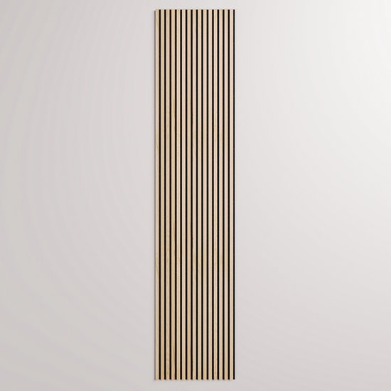 Panneau Acoustique Barnwoodweb Natural Oak – 260 × 56 × 1,8 cm - Panneau Mural Absorbant Acoustique Chaleureux