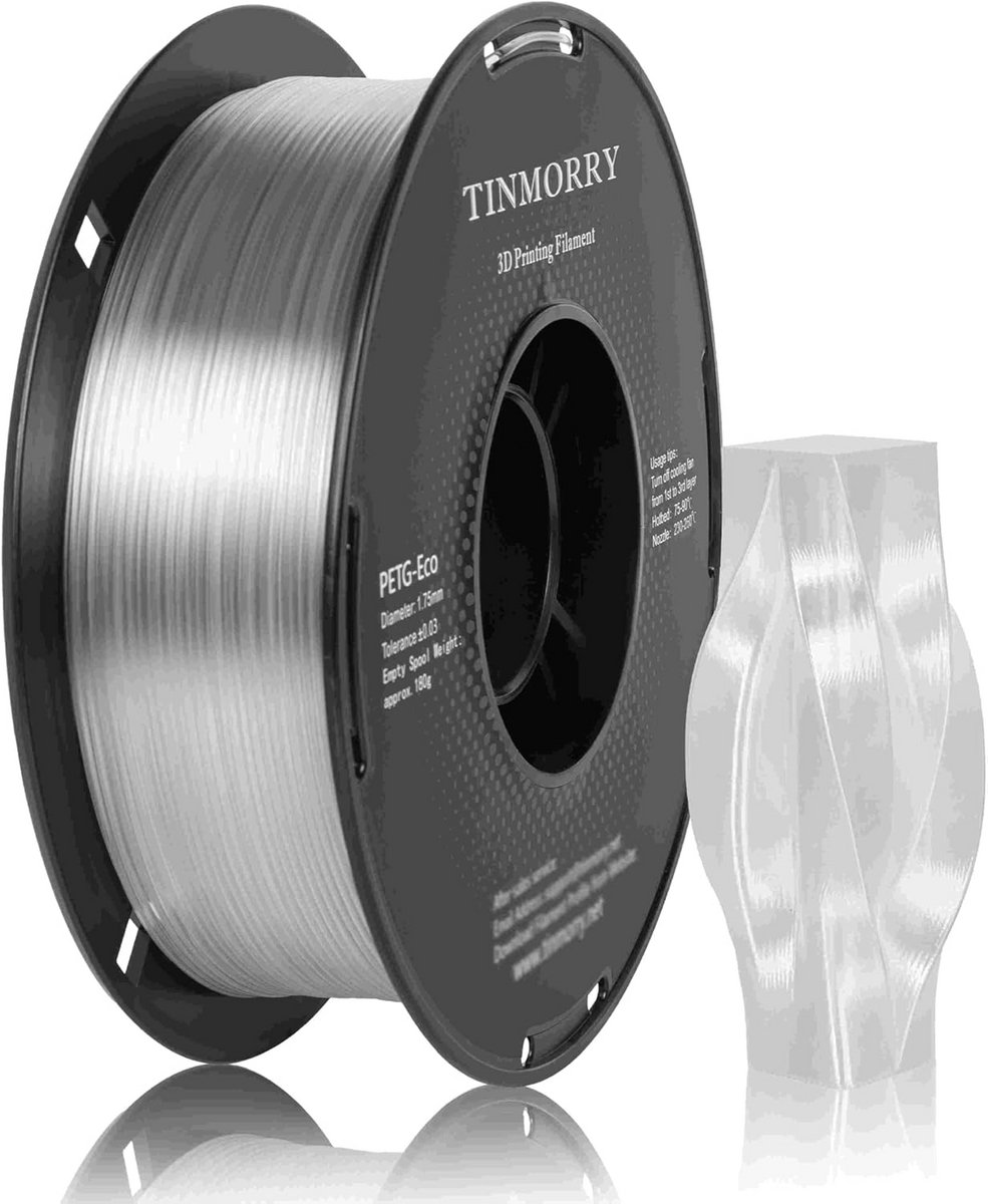 PETG Filament 1.75mm 1KG Transparant voor FDM 3D Printers