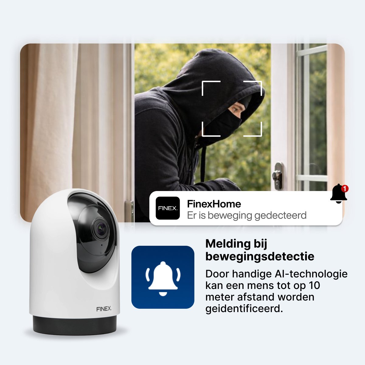 Finex™ Binnenhuiscamera 2K met Nachtzicht en Auto-Tracking - afbeelding 3