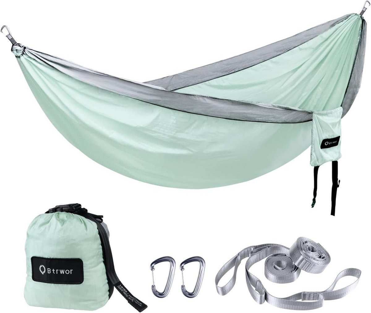 XXL Hangmat voor 2 Personen | 300 KG Draagvermogen | Inclusief Bevestigingsset | Camping & Reizen