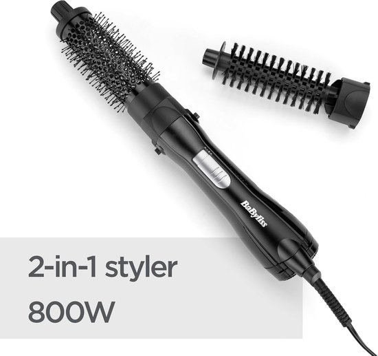 BaByliss Shape & Smooth Fohnborstel AS82E - 38mm Keramische borstel - 2 Temperatuurinstellingen [Airstyler] - Krulborstel