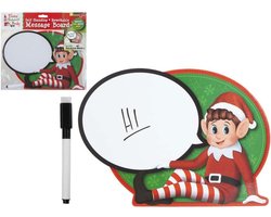 Naugthy elves - Elves behavin badly | Kerst - Elf - Stoute elf - pop | Kerstmis traditie | spreekbubbel - wis bord met stift