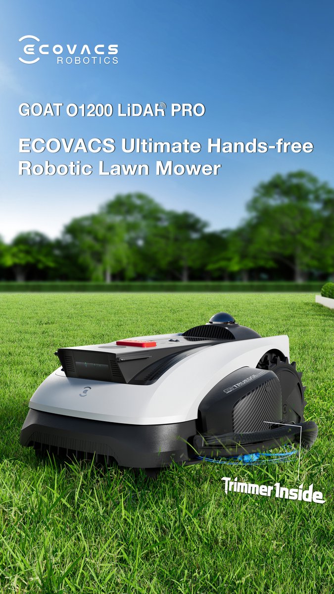 V2FUTURE ECOVACS GOAT O1200 Robotmaaier met LiDAR Navigatie - afbeelding 3