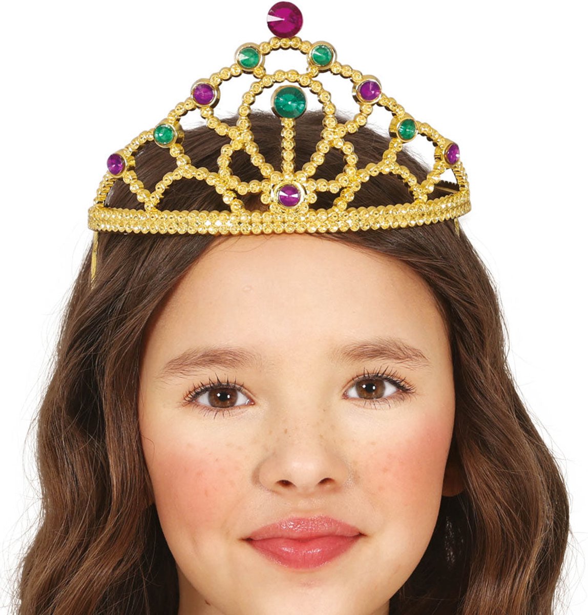 Prinses tiara goudkleurig