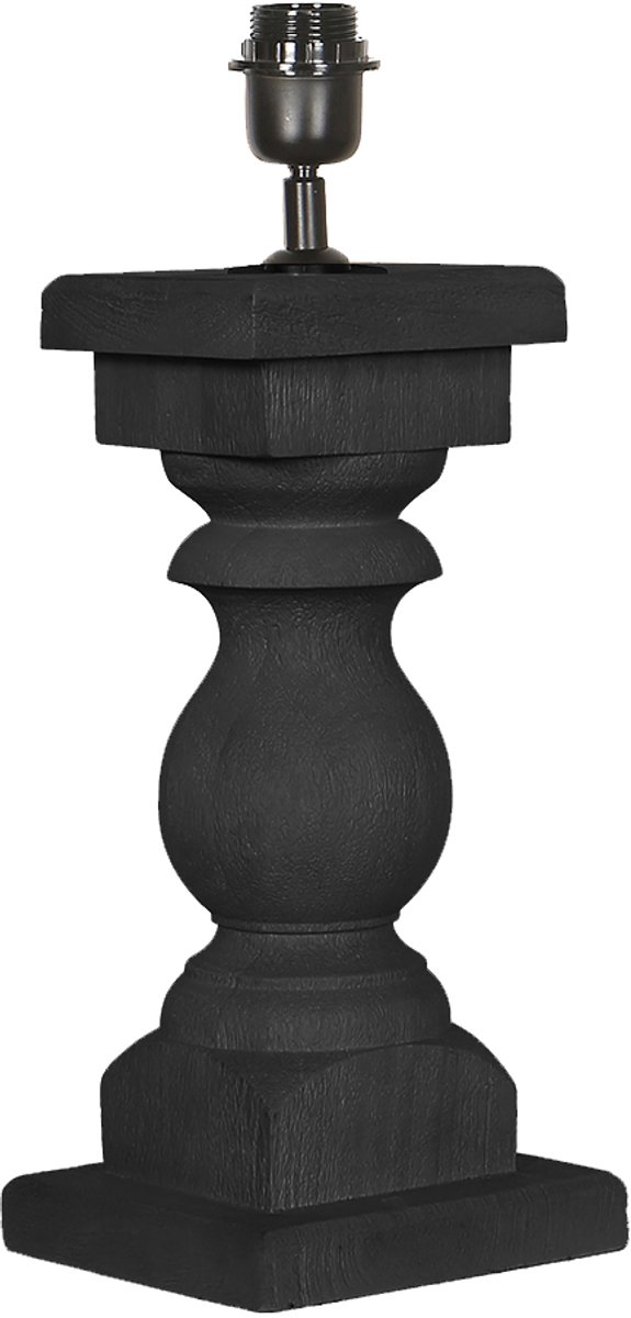 by Mooss - Tafellamp - Baluster - Hout - Zwart - 35cm