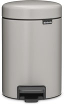 Brabantia NewIcon Prullenbak - 12 liter - Soft Grey