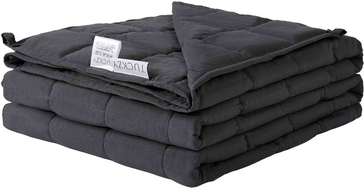 Tuckzy Classic - Verzwaringsdeken - 7 KG - 140×200 cm - Donkergrijs