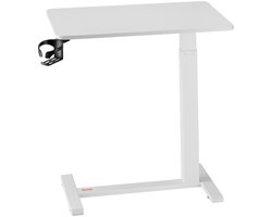 VEVOR Overbedtafel Mobiele Bijzettafel Laptoptafel met 4 Verborgen Wielen
