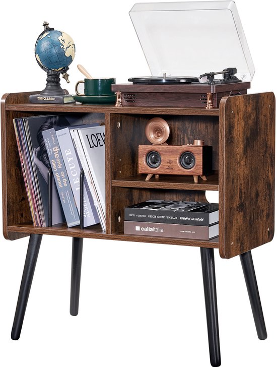 VEVOR Platenspelerstandaard Platenkast Platenspelertafel voor 100 Albums