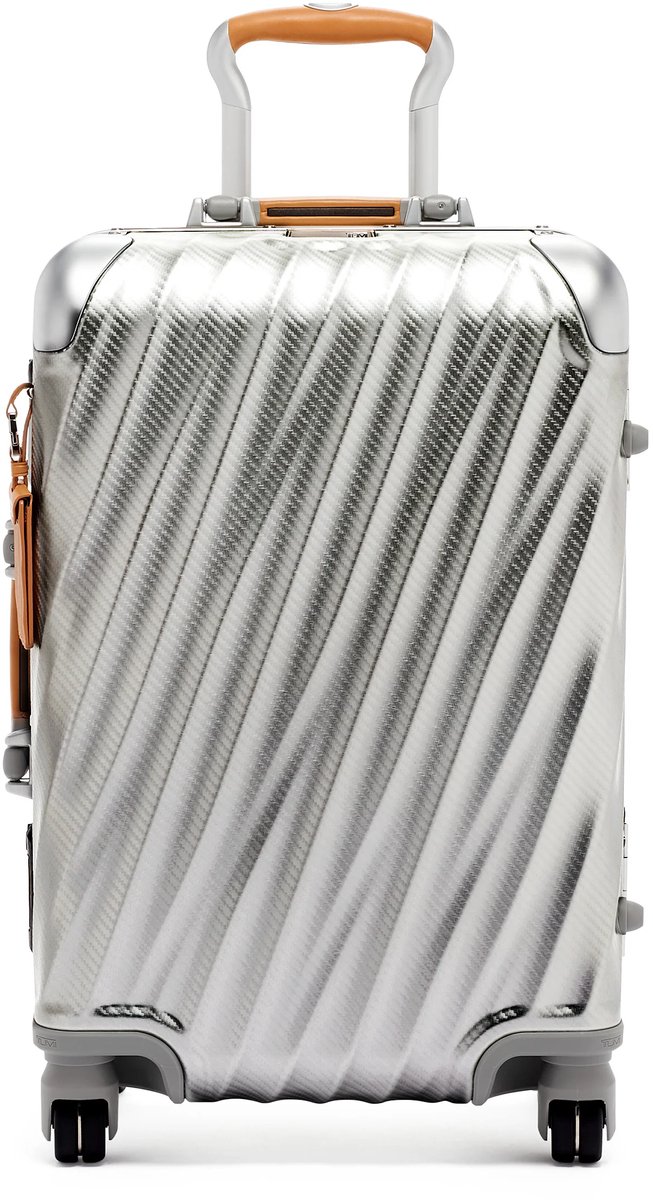 TUMI 19 Degree Aluminium INTERNATIONAL CARRY-ON Texture Zilver Aluminium Handbagagekoffer 56 cm