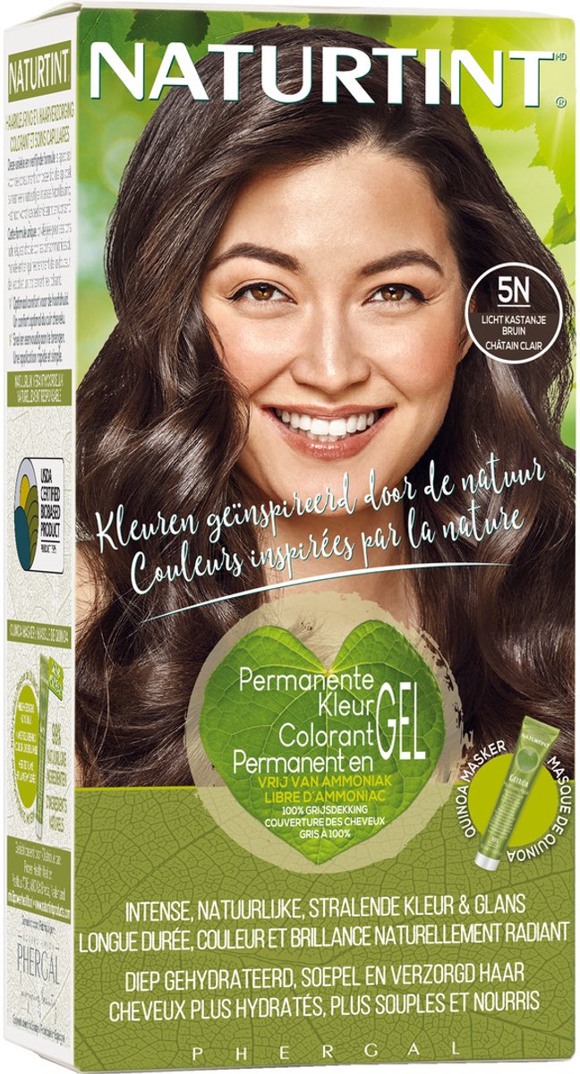Bol.com 5N Licht Kastanjebruin - NATURTINT - 170ml - Vegan - Ammoniakvrij - BioBased Certified - Microplastic FREE aanbieding