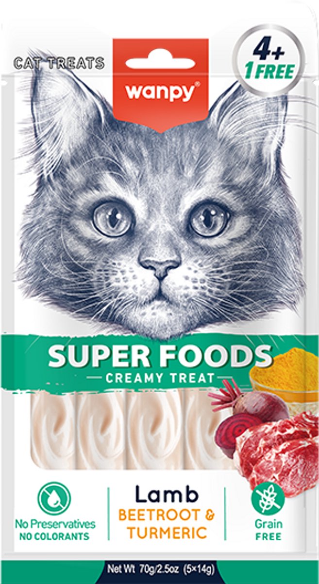 Wanpy - Likbare snack - Tonijn, Rode Biet en Kurkuma - Superfoods - 3x 5 stuks