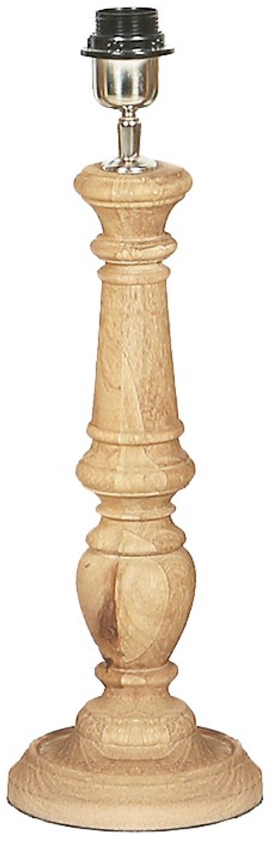 By Mooss - Tafellamp - Natural - Sandblast - 38 cm - Houten Tafellamp - Landelijk - Sfeerverlichting - Naturel