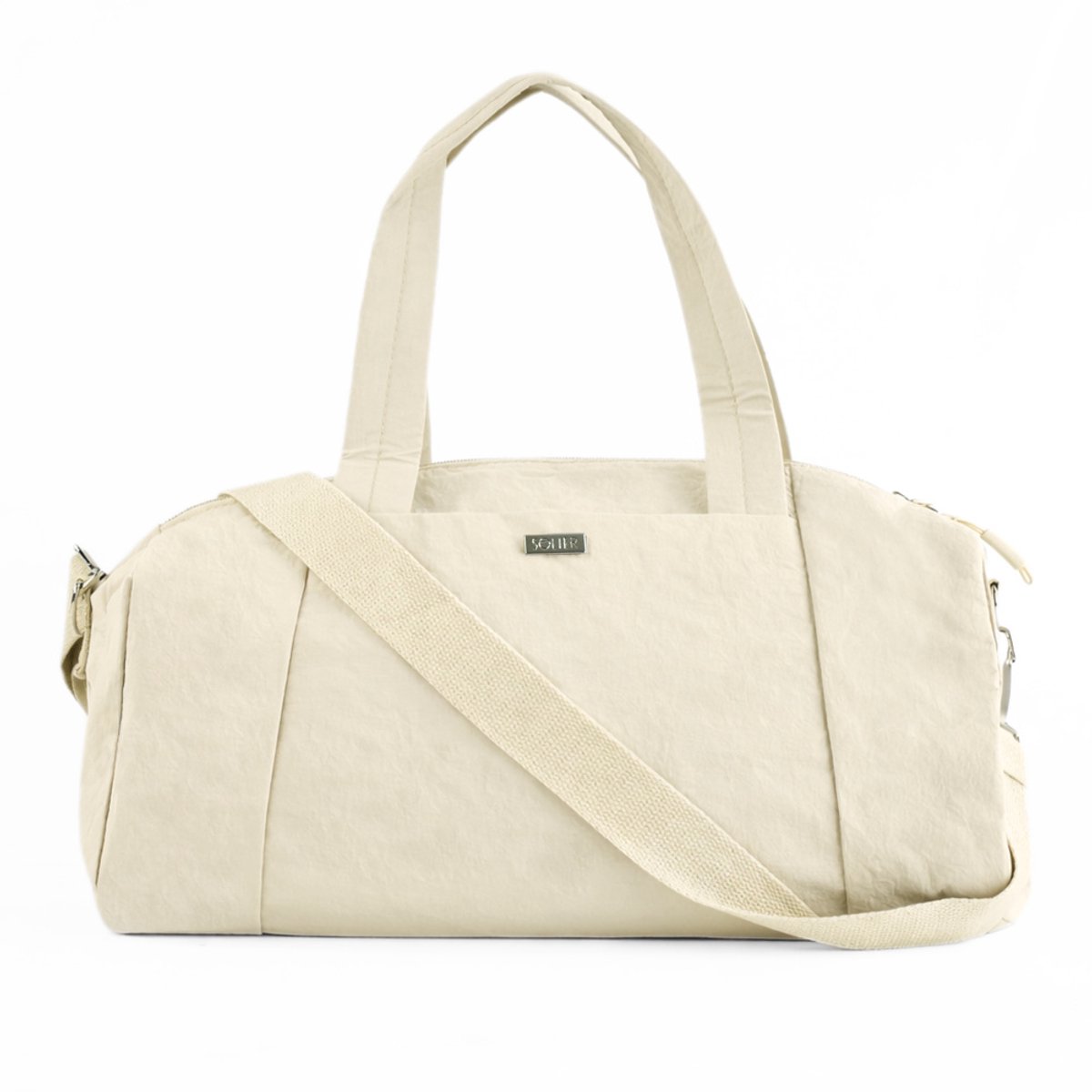 Solier SM05 Shala – Sporttas dames – Lichtgewicht – Ruim hoofdvak – Verstelbare schouderriem – Beige