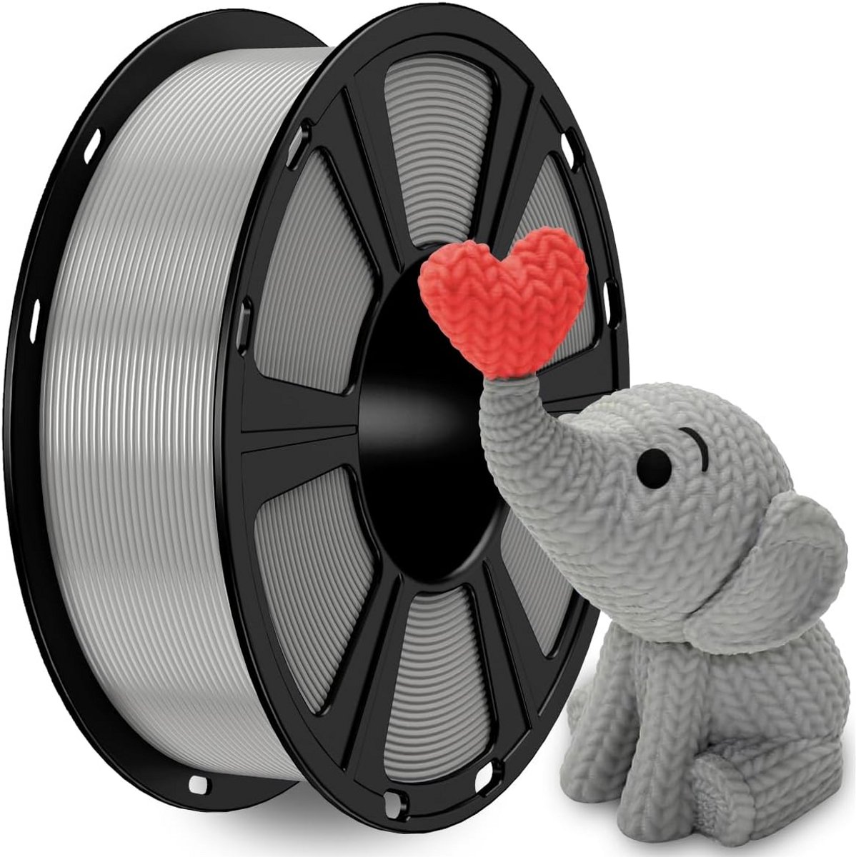 PETG Filament 1,75 mm Grijs - 1 kg Spoel voor 3D-printers - Hoge Maatnauwkeurigheid