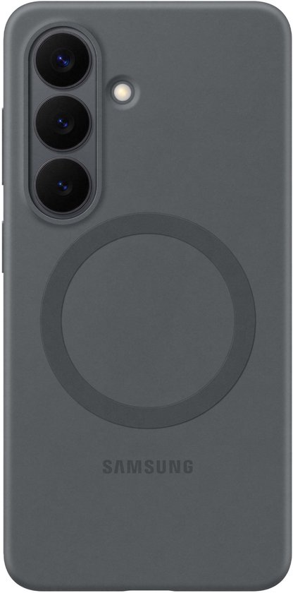 Samsung Galaxy S26 Siliconen Back Cover met Magneet Zwart