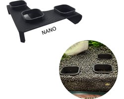 T3D Nano Aquarium Grot voor Hoek – Aquarium Decoratie met 3 Ingangen – Schuilplaats voor Garnalen en Vissen – Kunststof – Zwart – In Nederland Geproduceerd