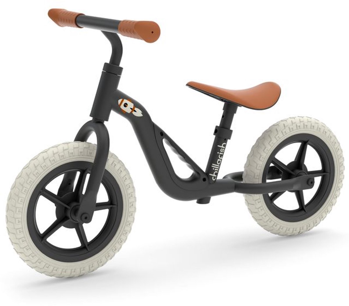 Chillafish Charlie lichtgewicht 10 inch loopfiets met handvat voor 18 maanden tot 4 jaar zwart