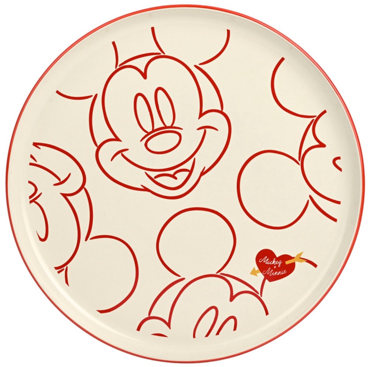Disney Home Mickey Dinner Plate Valentine