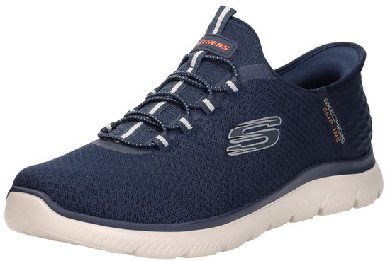 Baskets Skechers Slip-ins Wide Fit pour homme, bleues - Pointure 42 - Confort Extra - Mousse à mémoire de forme