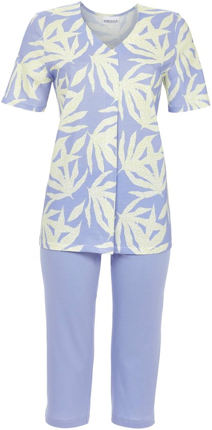 Elegante flora pyjama blauw - Blauw - Maat - 40