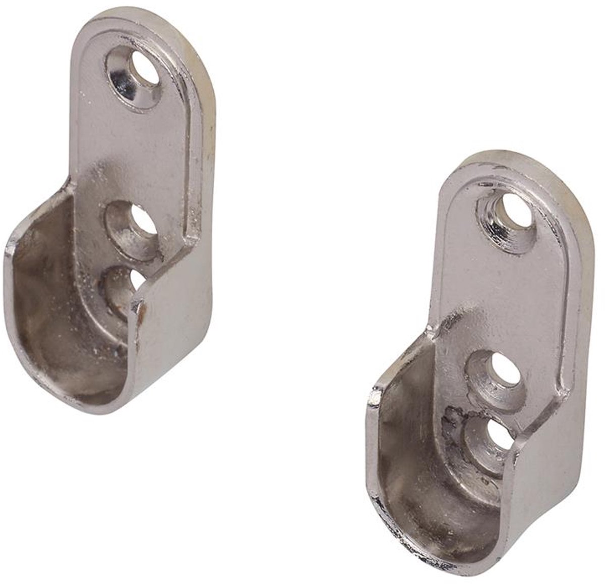 Intensions steunen ovaal - 17 mm - vernikkeld - 2 stuks