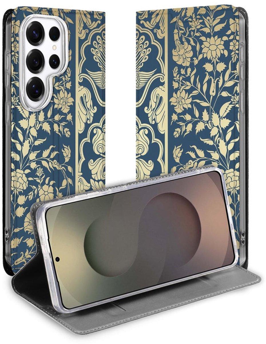 Samsung Galaxy S26 Ultra Bookcase Beige Flowers