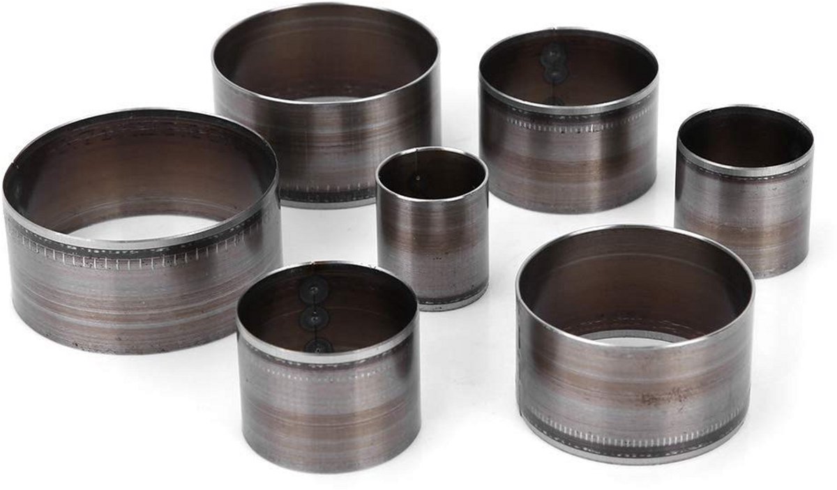 Ronde Stansmessen Set voor Leer en Papier - 7 Afmetingen