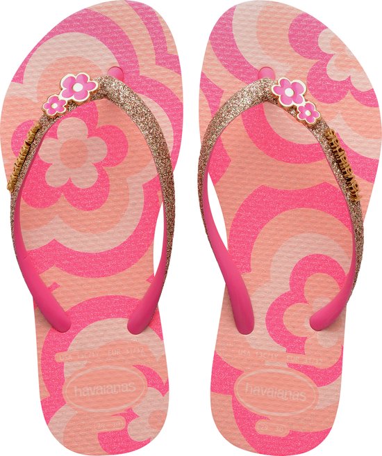 Havaianas HAV. KIDS SLIM GLITTER II BLOSSOM/Roze FLUX Slippers Filles - blossom/Roze flux