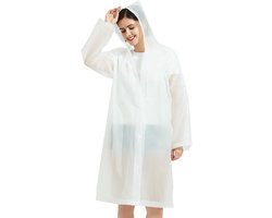 longziming -Volwassen Regenjas Versterkt EVA Herbruikbaar Lichtgewicht Met Capuchon – Eenvoudige Poncho voor Buitenreizen