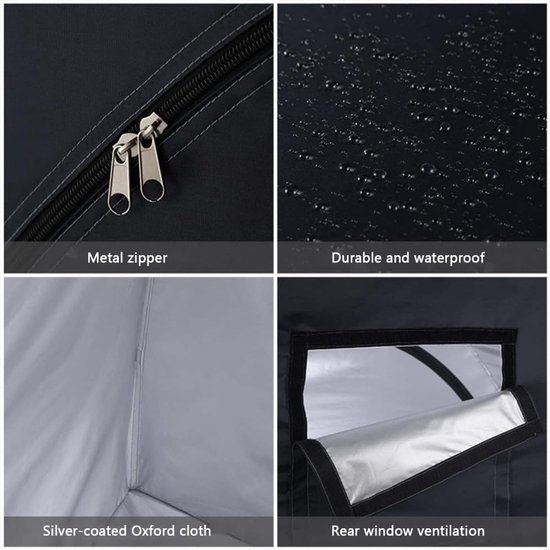 Fietstent voor 3-4 Fietsen - Waterdichte Fietsgarage 200x150x170 cm - Oxford 210D - Met Ventilatieraam van Merkloos — afbeelding 2