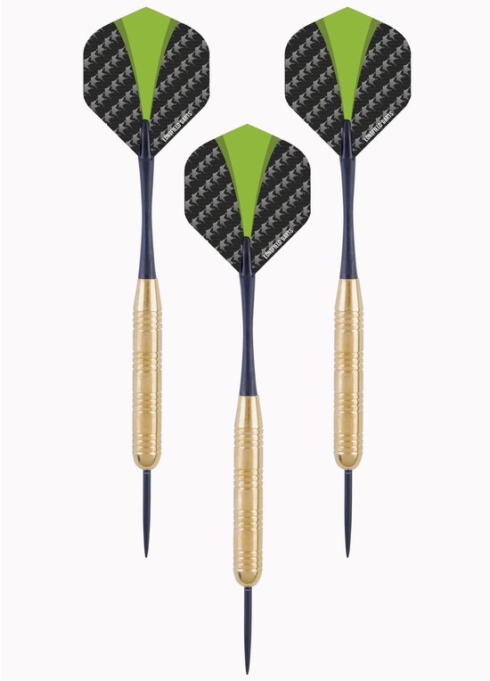 Longfield darts dartpijlen - 6x - messing - 23 gram - incl. etui - darten - sport en spel van Merkloos — afbeelding 2