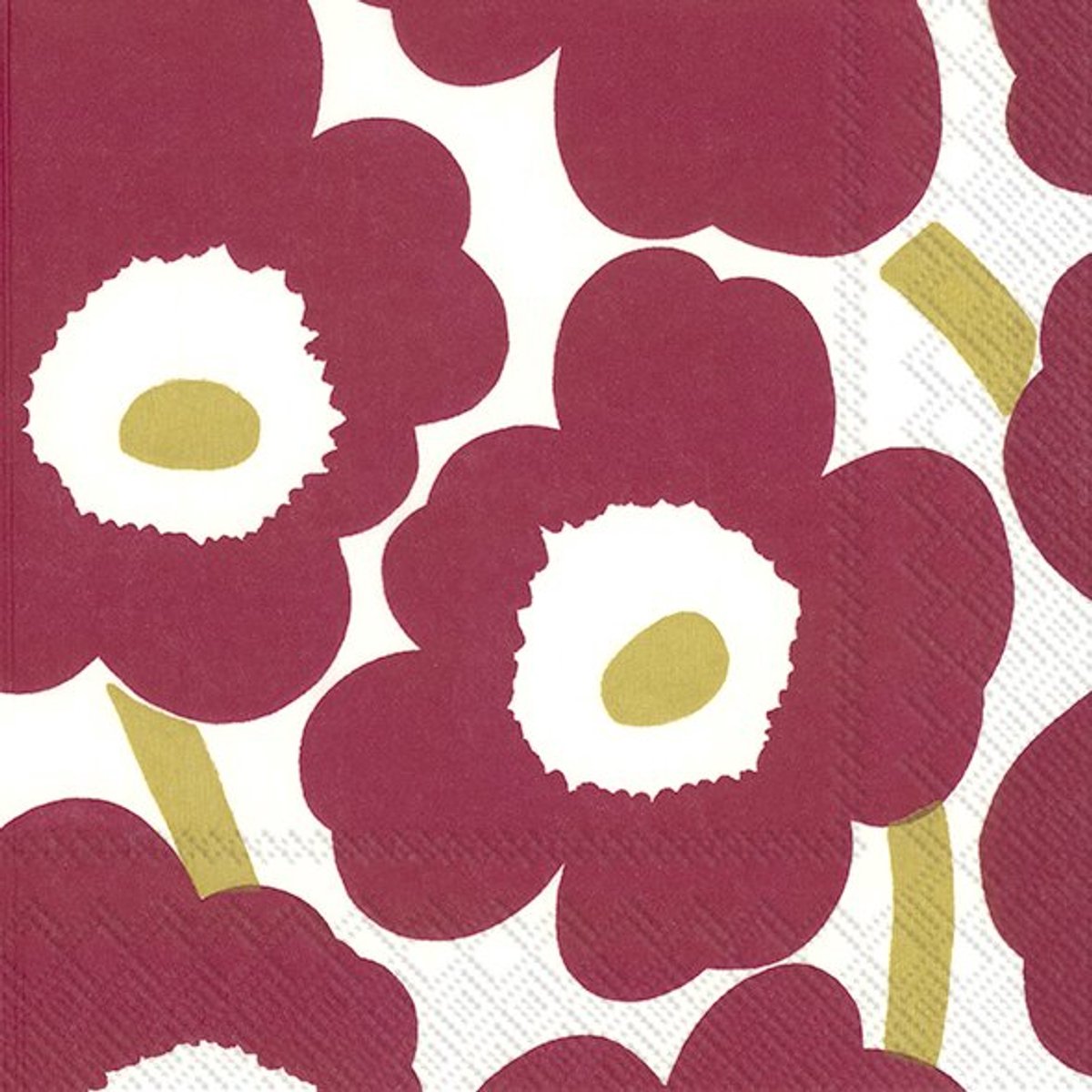 40 servetten - Marimekko Unikko Red Gold -