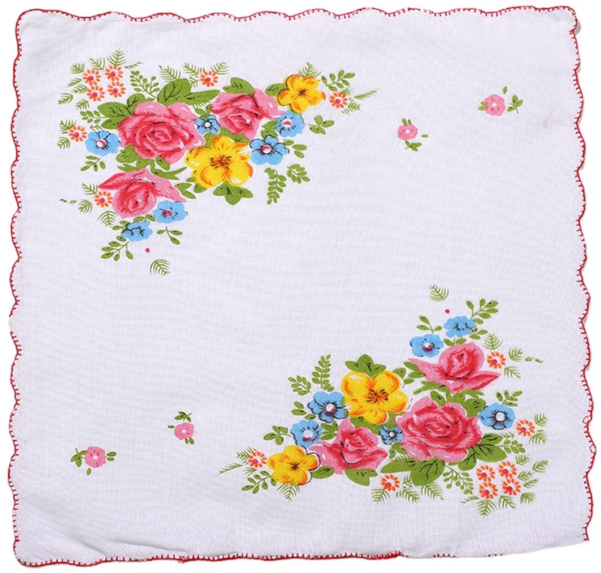 Zakdoeken - Dames Zakdoeken - Zachte Natuurlijke Katoenen Mousseline / Veelzijdig Gebruik - 6 Stuks - Voor Vrouwen En Kinderen Wit- 28cm