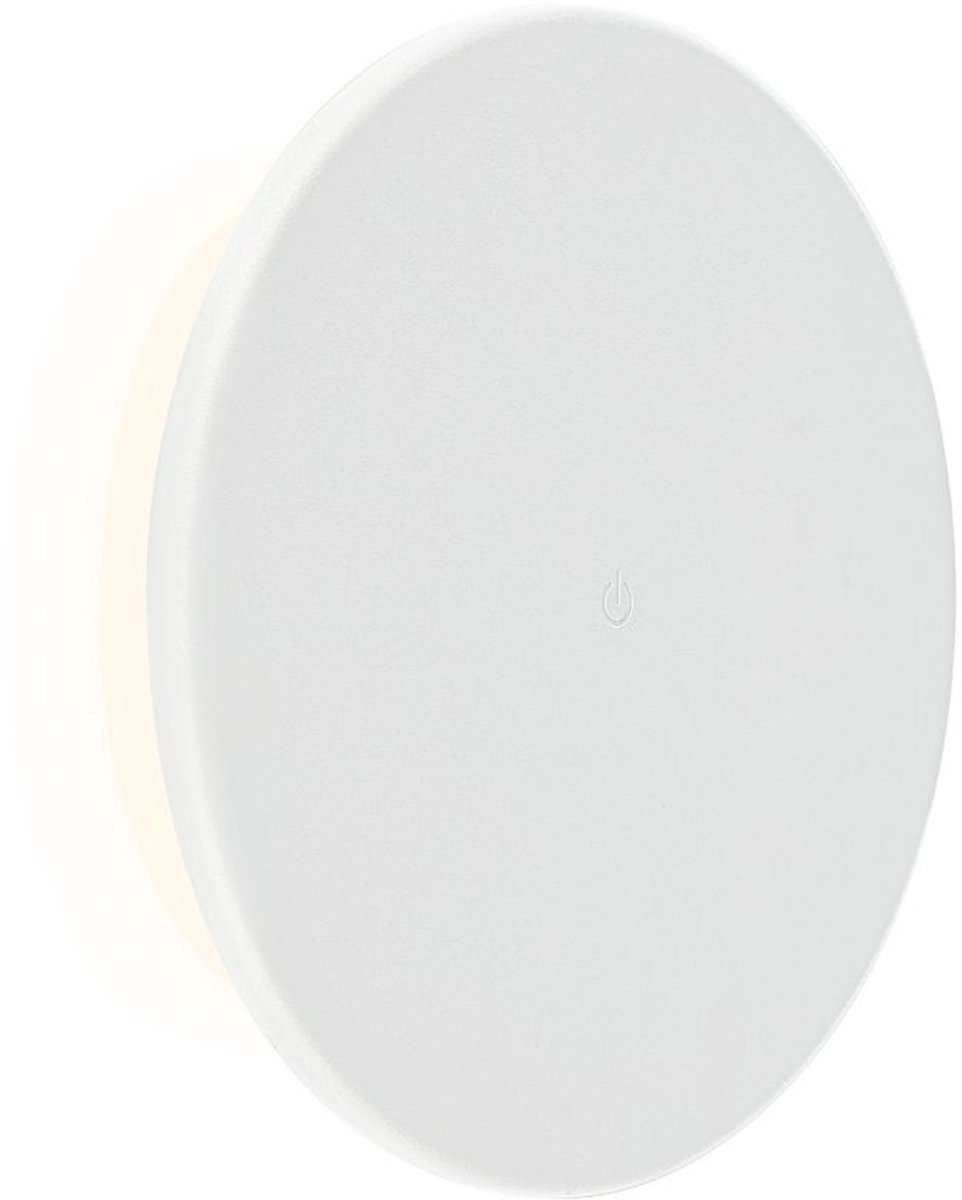 B.K.Licht Briloner - buiten wandlamp oplaadbaar - usb-c - dimbaar - warm wit licht - zwart - ø25 afbeelding