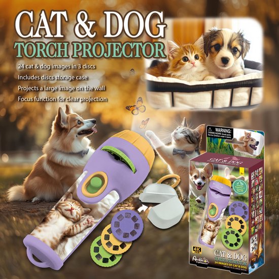 Ambo projector lamp speelgoed - katten en honden - educatief licht. van Merkloos — afbeelding 3
