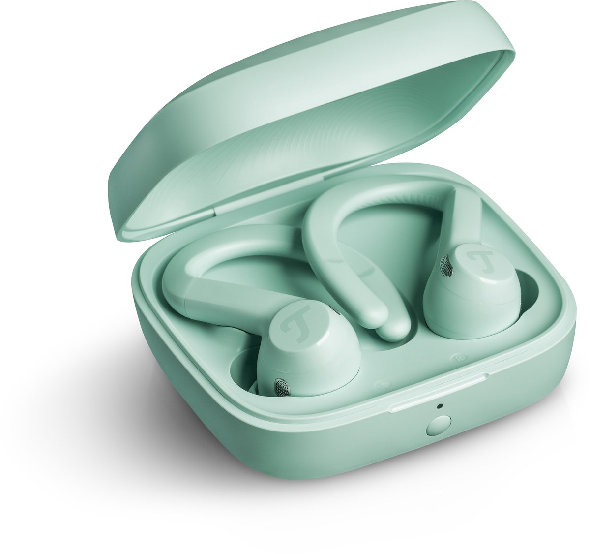 Teufel AIRY Sports TWS 2 - Draadloze Bluetooth in-ear sportkoptelefoon - Actieve ruisonderdrukking, batterijduur tot 58 uur (zonder ANC), snellaadfunctie, aanraakbediening, handsfreefunctie - nevelgroen