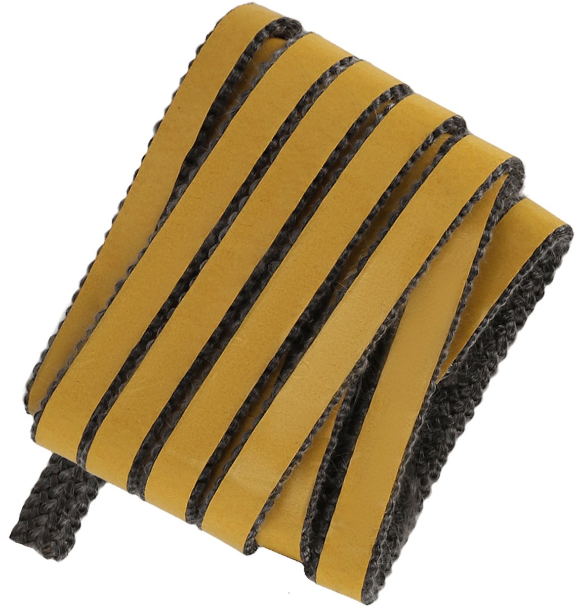 KOTARBAU® Kachelband, Kachelkoord, 15 x 4 mm, Ovenafdichtband, 2,5 m, Haardafdichting, Glasvezel, Zwart, Zelfklevende Glasvezel Touw, Hittebestendig Vuurvaste Deurpakking