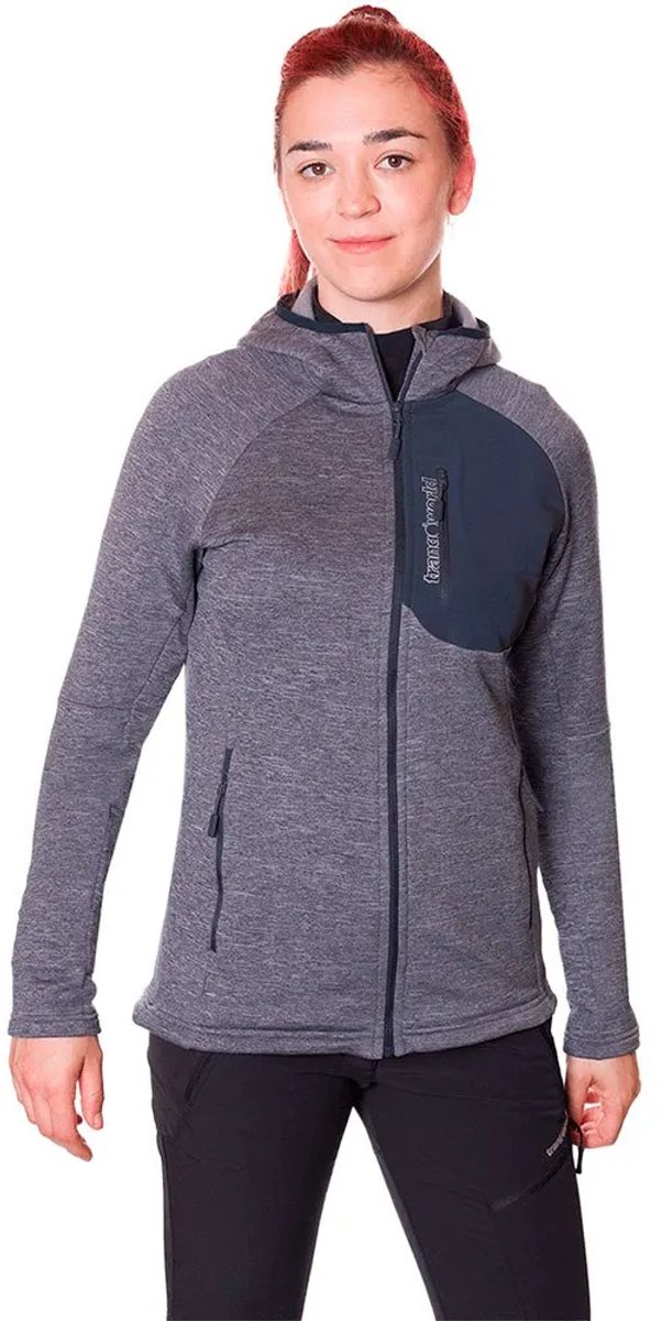 Trangoworld Wells Fleece Met Kap Vrouw Zwart