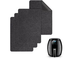 Hittebestendige mat voor Airfryer - 4 Stuks - 44x30 cm - aanrechtbladbeschermers - Vilt - koffiezetapparaatmat - Bakmat - Hittemat - Bescherming Frituurpan - Ovenbeschermingsmat - Beschermmat voor Friteuse, Airfryer, Oven & Koffiezetapparaat