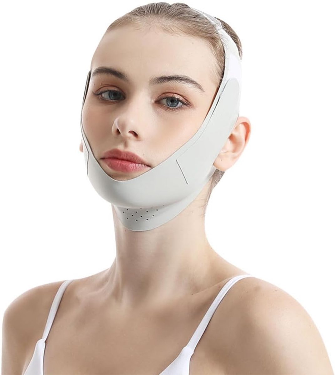 Oneay Gezichtslift Band V-Line – Kinband Gezichtsafslank Masker – Verstelbare Face Slimming Strap voor Kaaklijn Lift – Groen