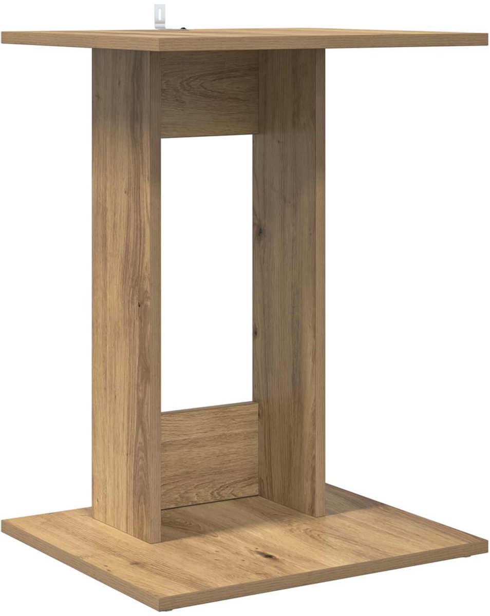 vidaXL Bijzettafel - Artisan - Eiken - 45 - x - 40 - x - 62,5 - cm - Bewerkt - hout Artisan eiken