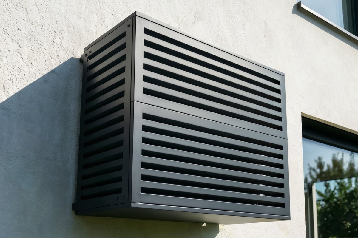 Casanoov Aneto Grijze Aluminium Afdekking Voor Airconditioner En Warmtepomp - Maat S