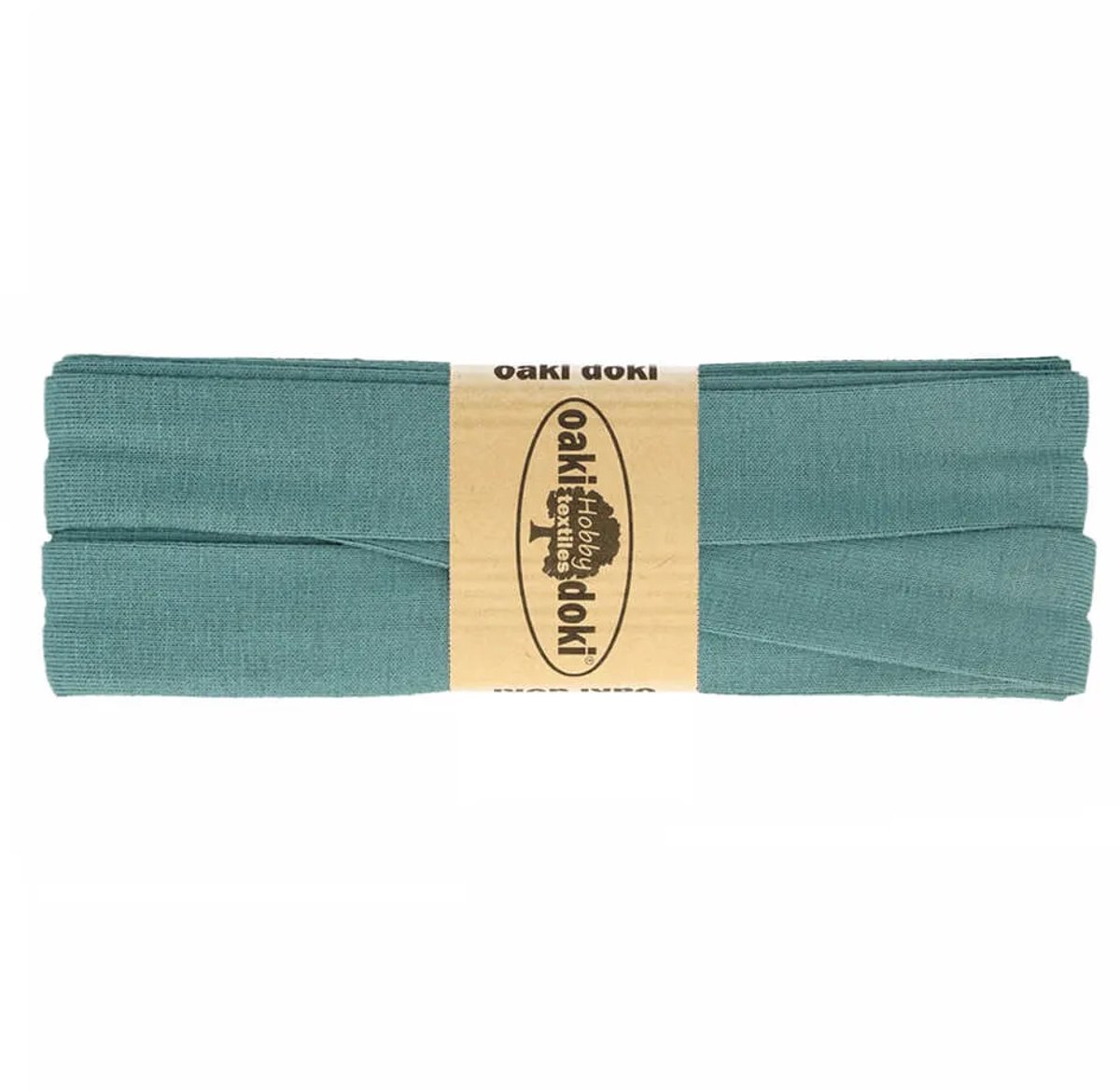 Oaki Doki Jersey Tricot Biaisband 20mm – 3 Meter – Licht Jeansblauw 245 – Elastisch Afwerkingslint voor Stretchstoffen