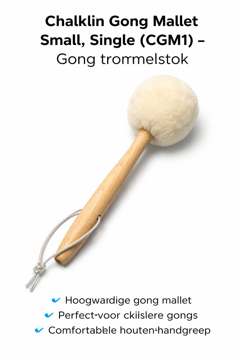 Chalklin Gong Mallet Small, Single (CGM1) Gong trommelstok