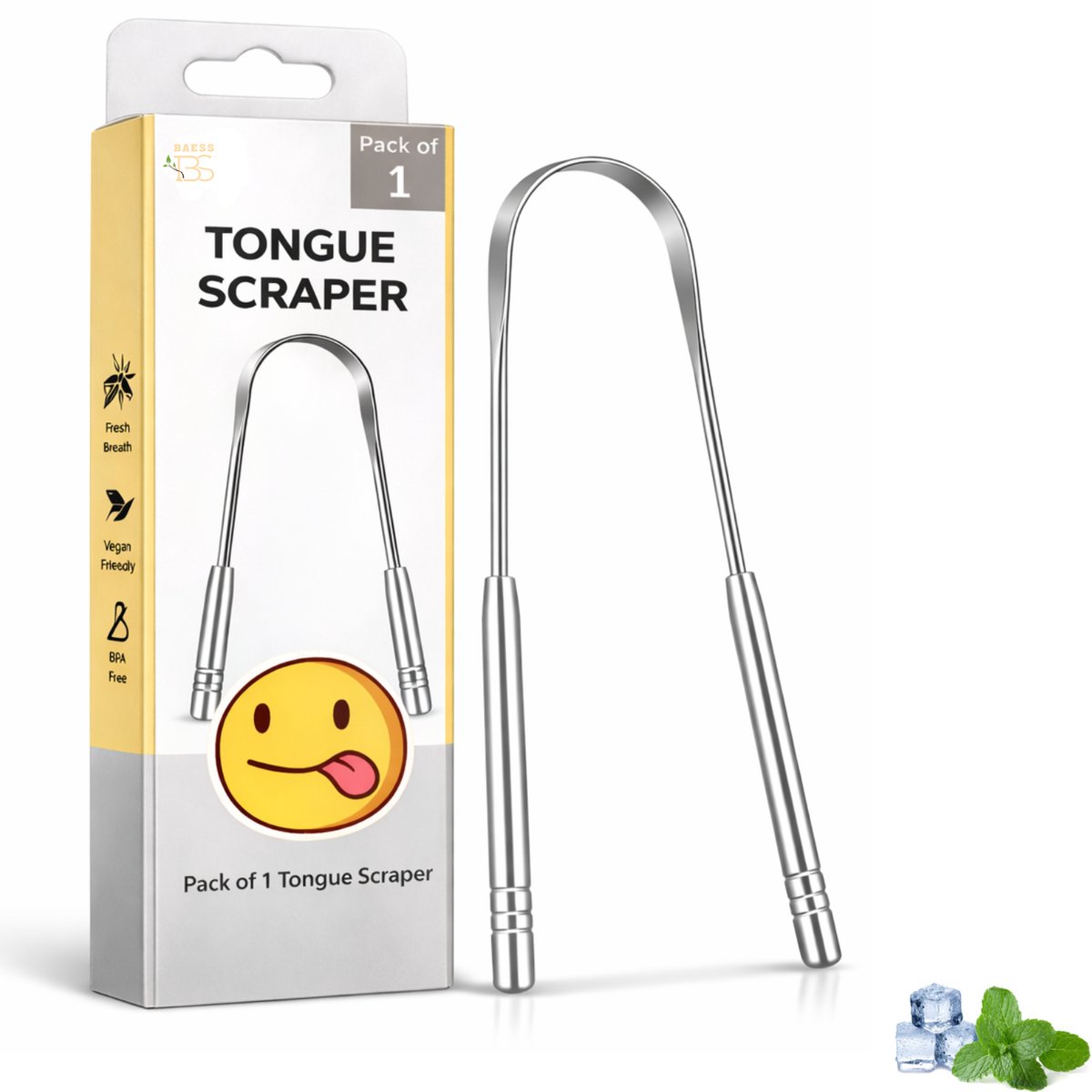 Professionele Tongschrapers - Tongschraper - Mondhygiëne - Tongreiniger - Tongue Scraper - RVS - Zilver