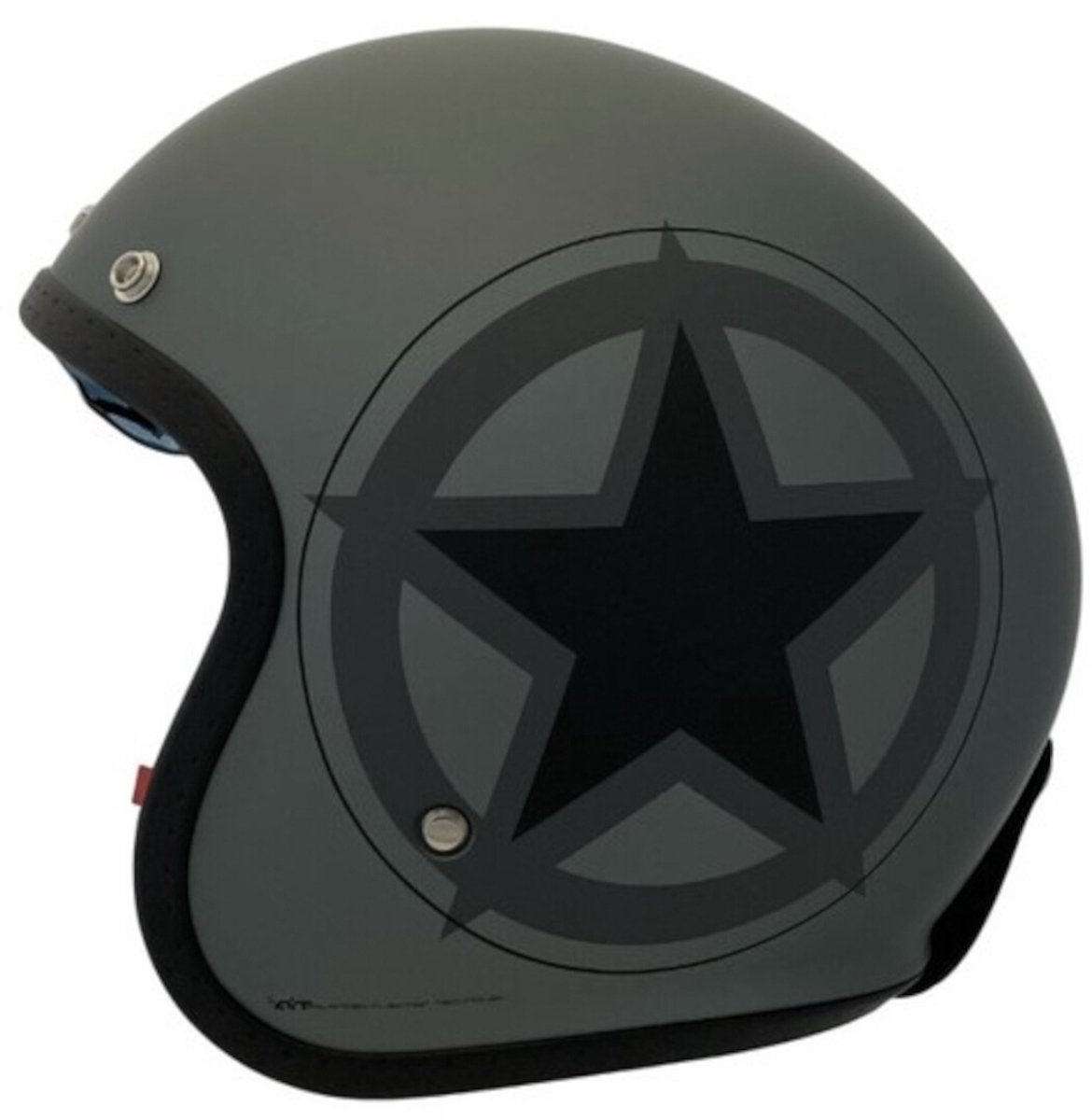 APEX JI100 Star Mat Zwart Grijs Jethelm - Helm